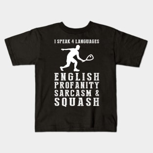 Smashing with Humor! Funny '4 Languages' Sarcasm Squash Tee & Hoodie Kids T-Shirt